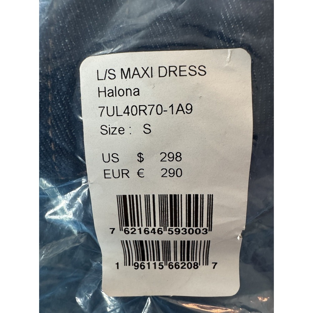 7 For All Mankind WEIGHTLESS DENIM MAXI DRESS Size S Blue Dress $298‎ NWT - Picture 4 of 11